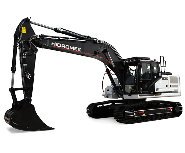 Mit 23 Tonnen Betriebsgewicht und 128 kW überzeugt dieser Bagger auf jeder Baustelle