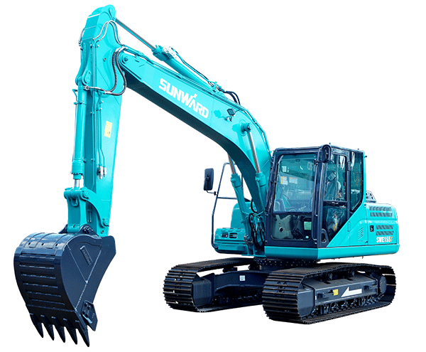 Sunward Kettenbagger mit 16 Tonnen Einsatzgewicht auf Wunsch mit Zusatzausrüstung