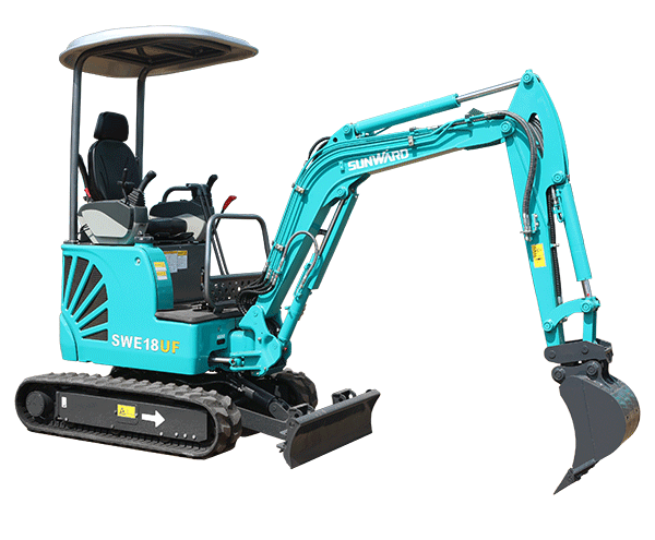 Sunward Minibagger für den Innen- und Ausseneinsatz.
