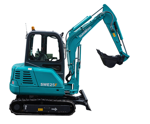 Starke Leistung ohne anzuecken: der 2,5 Tonnen Sunward Kurzheckbagger