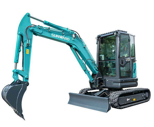 Der Sunward  35UF: 3,5 Tonnen Minibagger mit Kurzheck